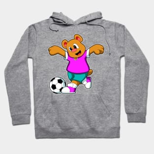 Bear at Sports with Soccer Hoodie